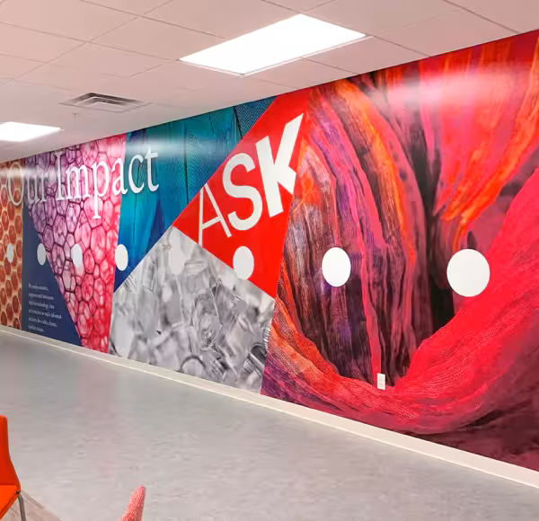 Custom vinyl printing for storefront windows and commercial branding