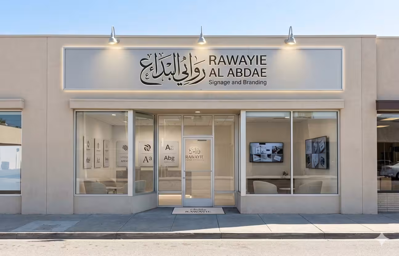 Completed commercial storefront after signage and branding installation